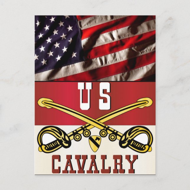 1st CAVALRY DIVISION Banner Postcard (Front)