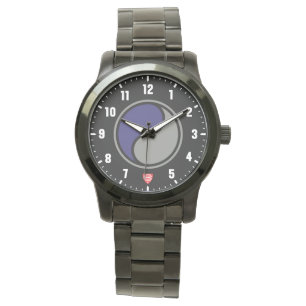 1st Cavalry Division Black Stainless Steel Watch