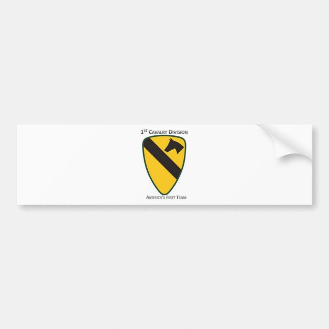 1st Cavalry Division Bumper Sticker (Front)
