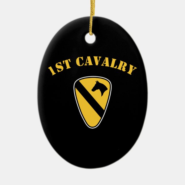 1st Cavalry Division Ceramic Tree Decoration (Front)