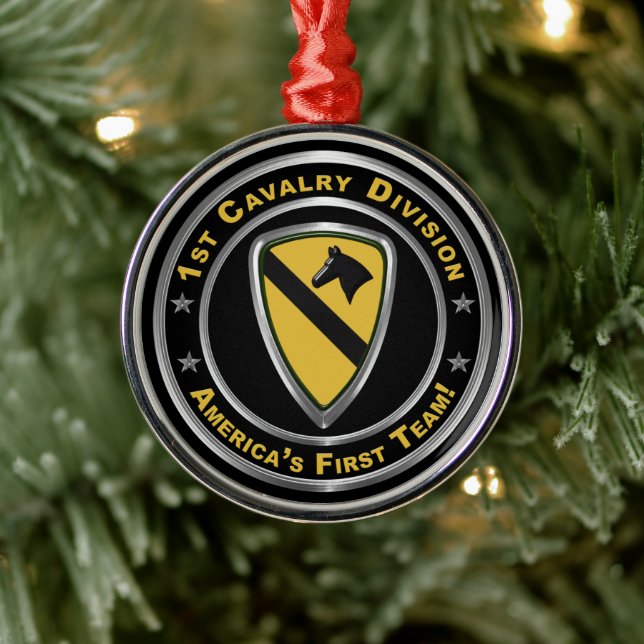 1st Cavalry Division Christmas Metal Ornament (Tree)