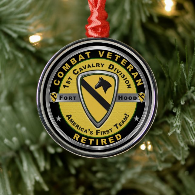 1st Cavalry Division Christmas Metal Ornament (Tree)