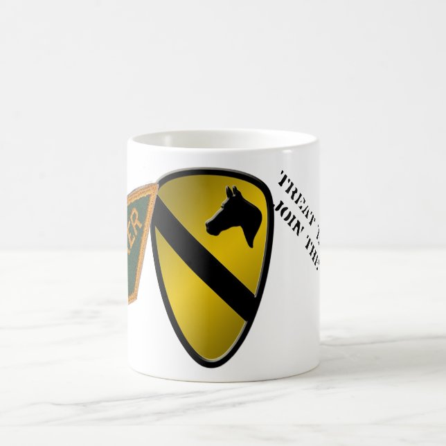 1st Cavalry Division Colour Change Tanker Mug (Center)