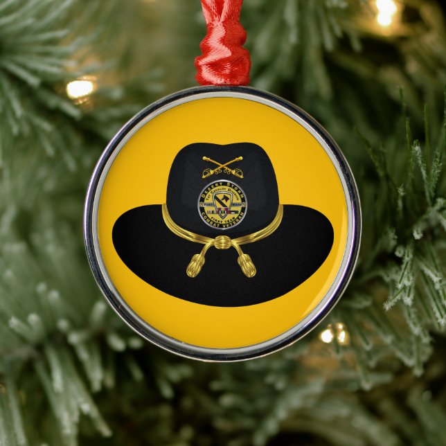 1st Cavalry Division Desert Storm Christmas Metal Ornament (Tree)