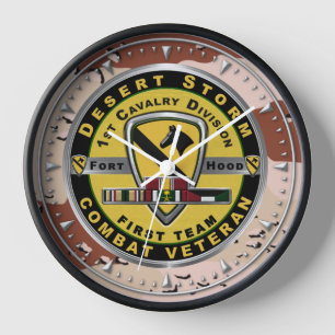 1st Cavalry Division Desert Storm Veteran  Clock