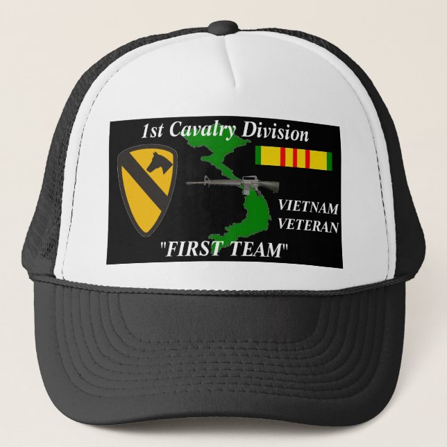1st Cavalry Division"First Team"Vietnam Ball Caps (Front)