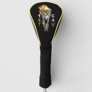1st Cavalry Division Flaming Horse Skull Golf Head Cover