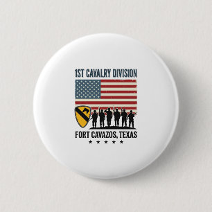 1st Cavalry Division Fort Hood Vintage Military Sh 6 Cm Round Badge