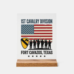 1st Cavalry Division Fort Hood Vintage Military Sh Acrylic Sign