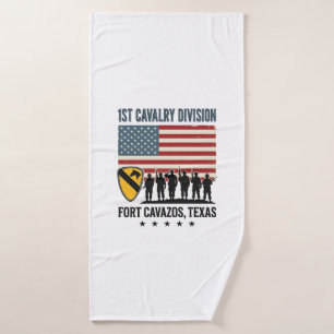 1st Cavalry Division Fort Hood Vintage Military Sh Bath Towel