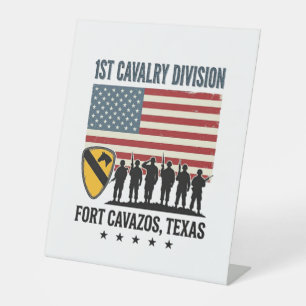 1st Cavalry Division Fort Hood Vintage Military Sh Pedestal Sign