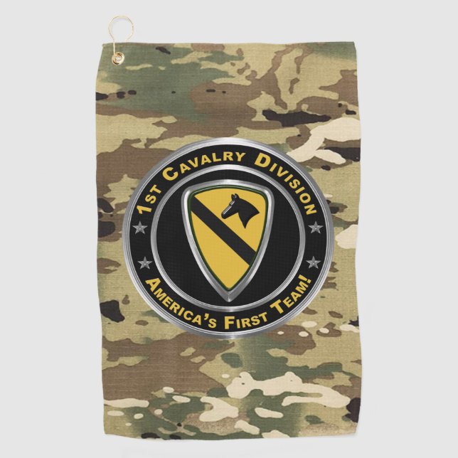 1st Cavalry  Division   Golf Towel (Front)