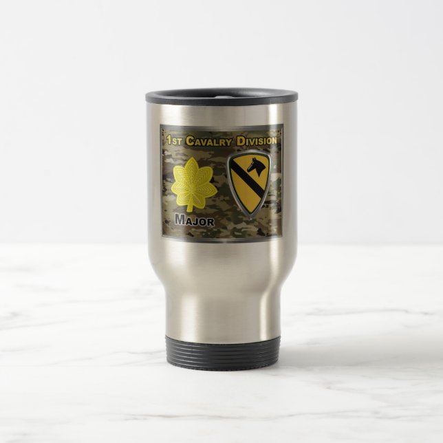 1st Cavalry Division Major Travel Mug (Center)