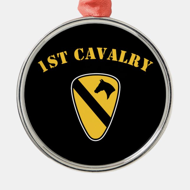 1st Cavalry Division Metal Ornament (Front)