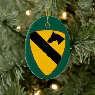 1st Cavalry Division Patch Ceramic Ornament