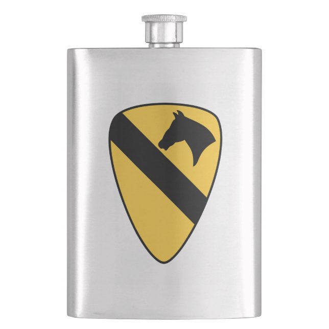 1st Cavalry Division Patch Patriotic Hip Flask (Front)