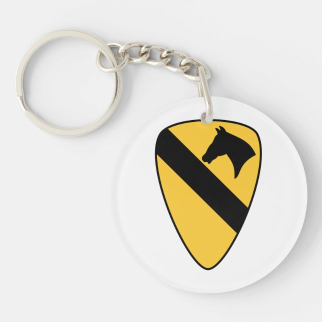 1st Cavalry Division Patch Patriotic Key Ring (Front)