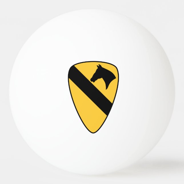 1st Cavalry Division Patch Patriotic Ping Pong Ball (Front)