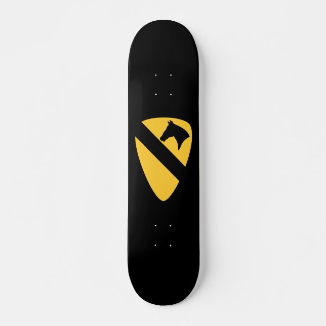1st Cavalry Division Patch Patriotic Skateboard (Front)