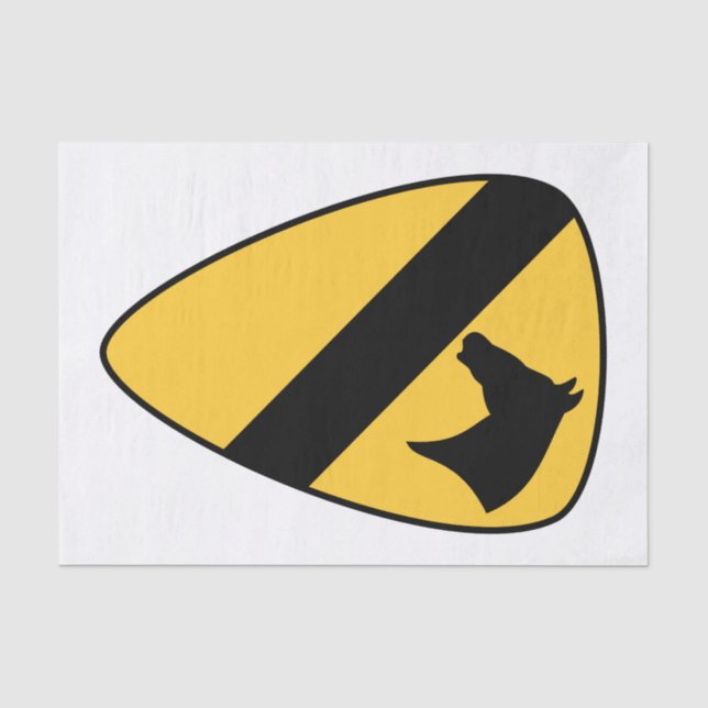 1st Cavalry Division Patch Patriotic Tissue Paper (Front)