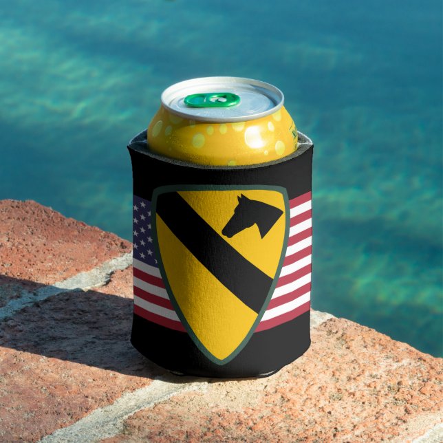 1st Cavalry Division Patch United States Can Cooler (In Situ Pool)