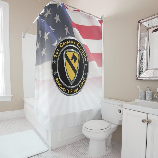 1st Cavalry Division  Shower Curtain (In Situ)