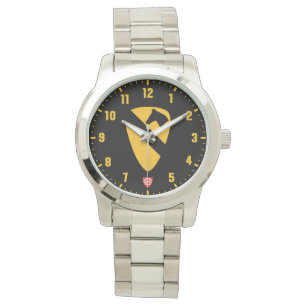 1st Cavalry Division Silver Stainless Steel Watch