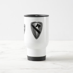 1st Cavalry Division Steel Patch Design Travel Mug
