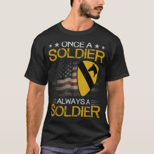 1st Cavalry Division Veteran Always a Soldier Mili T-Shirt