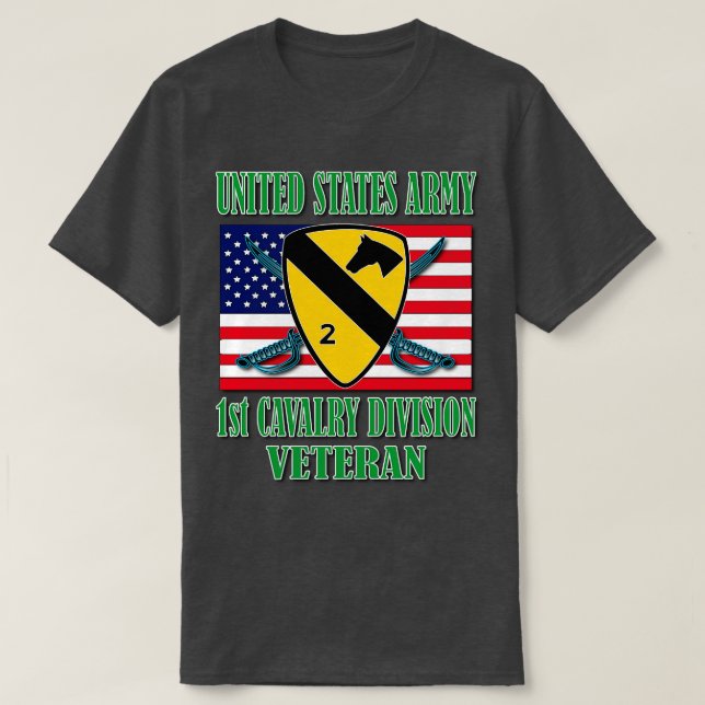 1st Cavalry Division Veteran T-Shirt (Design Front)