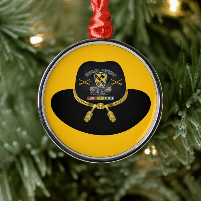 1st Cavalry Division Vietnam Christmas Metal Ornament (Tree)
