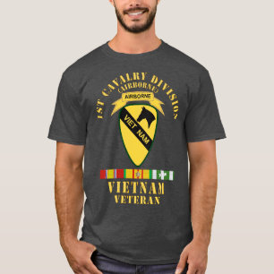 1st Cavalry Division Vietnam Veteran w VN SVC X T-Shirt