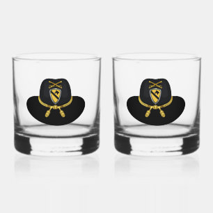 1st Cavalry Division Whiskey Glass