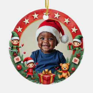 1st Christmas 2 sided, Ceramic Ornament