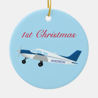 1st Christmas Aeroplane Ornament