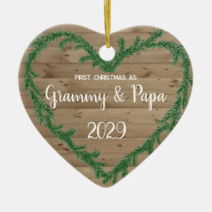 1st Christmas as Grammy Ceramic Ornament