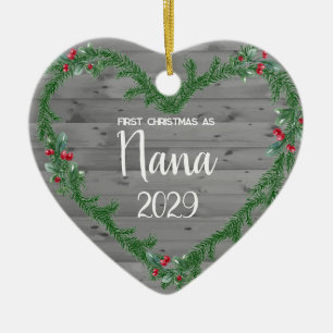 1st Christmas as Nana Ceramic Ornament
