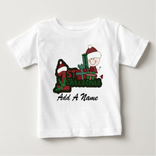 1st Christmas-Baby in Stocking Baby T-Shirt
