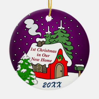 1st Christmas in New Home Ceramic Tree Decoration