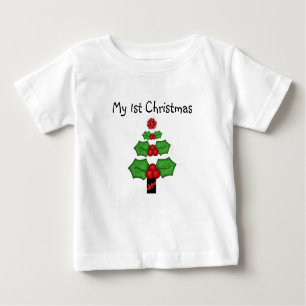 1st Christmas Infants Christmas T-shrt Baby T-Shirt