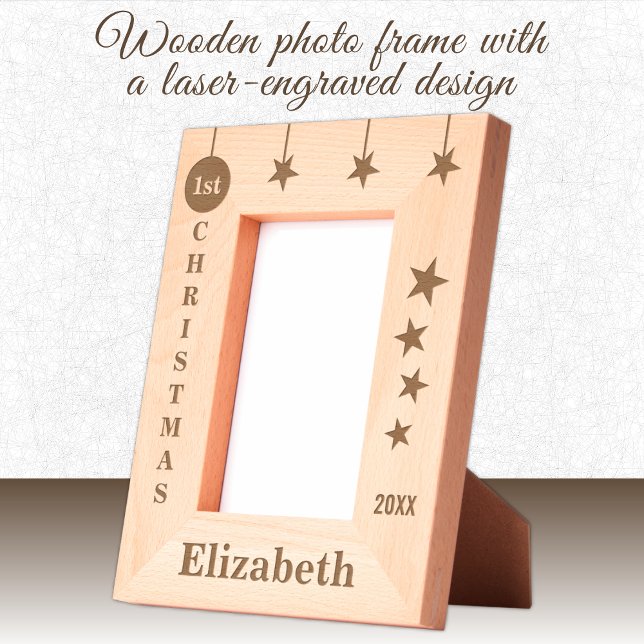 1st Christmas name stars year Etched Frames (Creator Uploaded)
