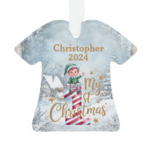 1st Christmas Personalised Acrylic T-Shirt