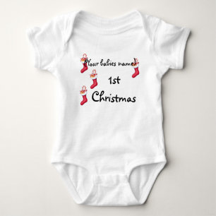 1ST CHRISTMAS PERSONALIZED BABY BODYSUIT