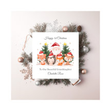 1st Christmas Woodland Animals Christmas Card