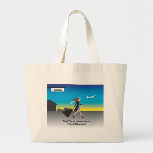 1st Class International Flight Attendant Large Tote Bag