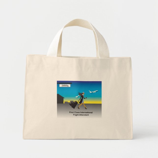 1st Class International Flight Attendant Mini Tote Bag (Front)