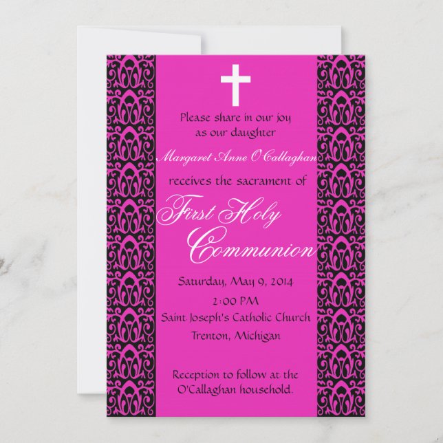 1st Communion Invitation - Girls (Front)