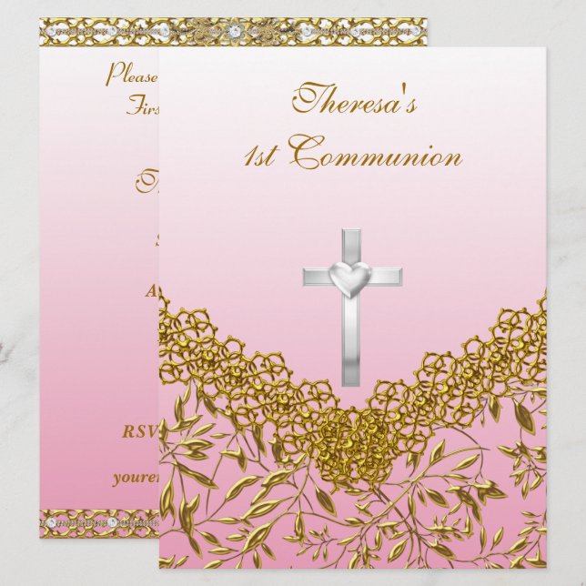1st Communion Party Invitation (Front/Back)