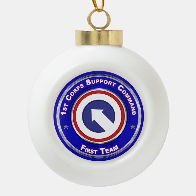 1st Corps Support Command Christmas Ornament (Front)