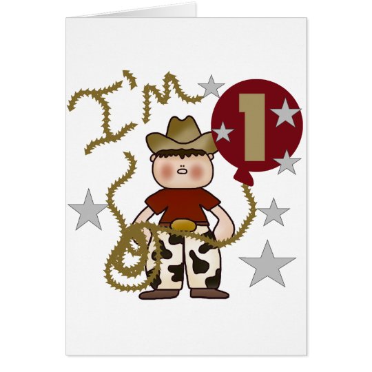 1st Cowboy Birthday Tshirts and Gifts Card